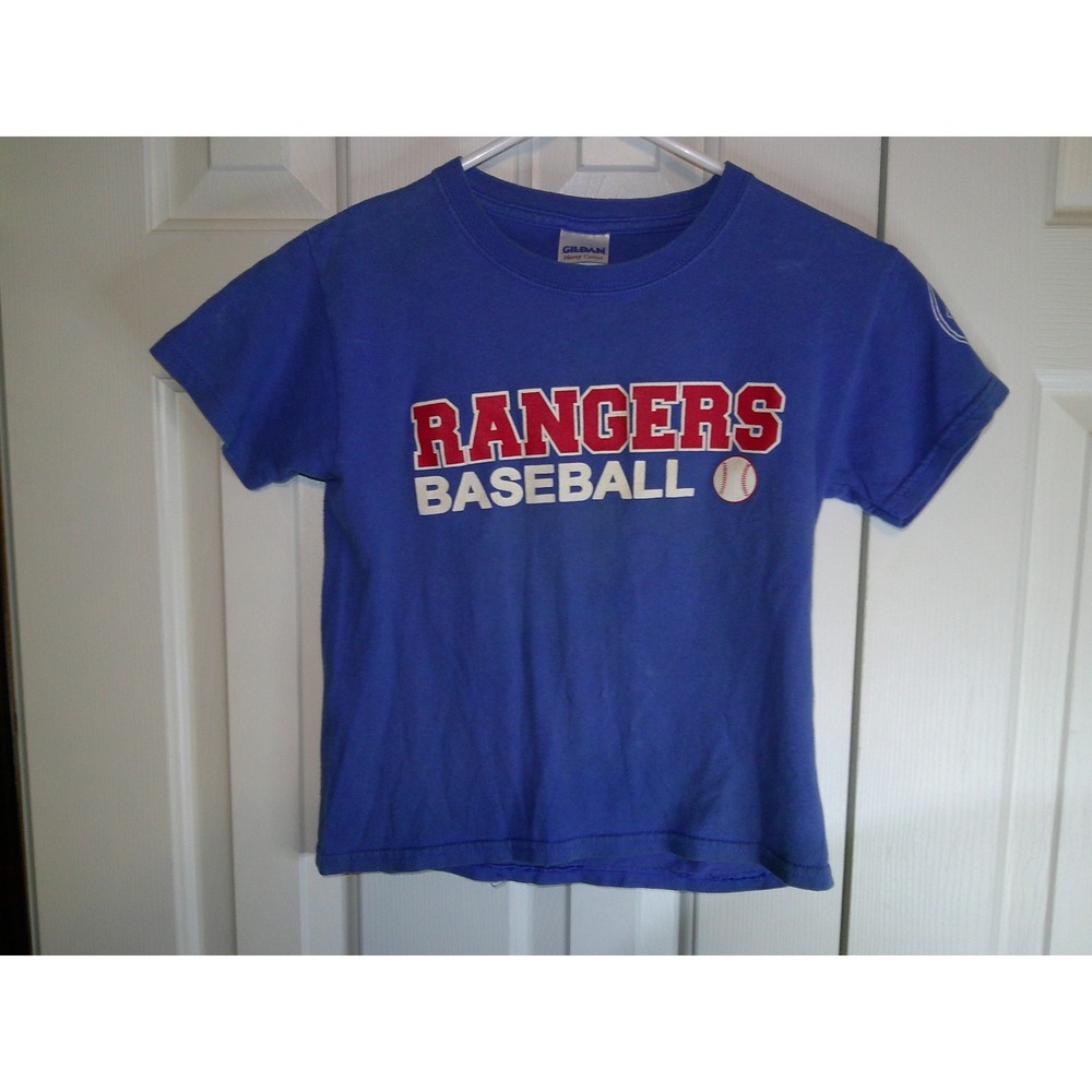 Vintage Gildan Rangers Baseball T-Shirt Number 10‎ Graphic Tee Kids Size S
